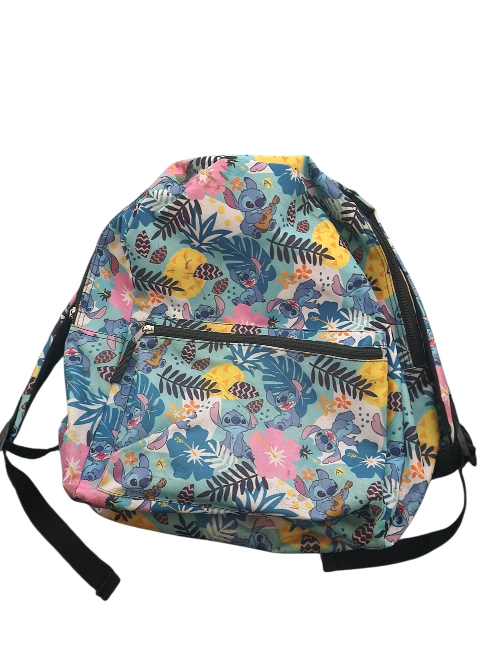 Tropical Blue Stitch Print Women's Backpack